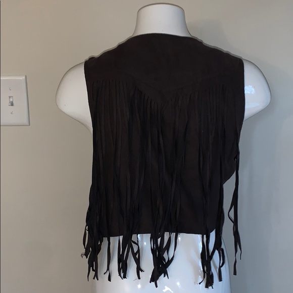 Brown Fringe Vest - Picture 2 of 2